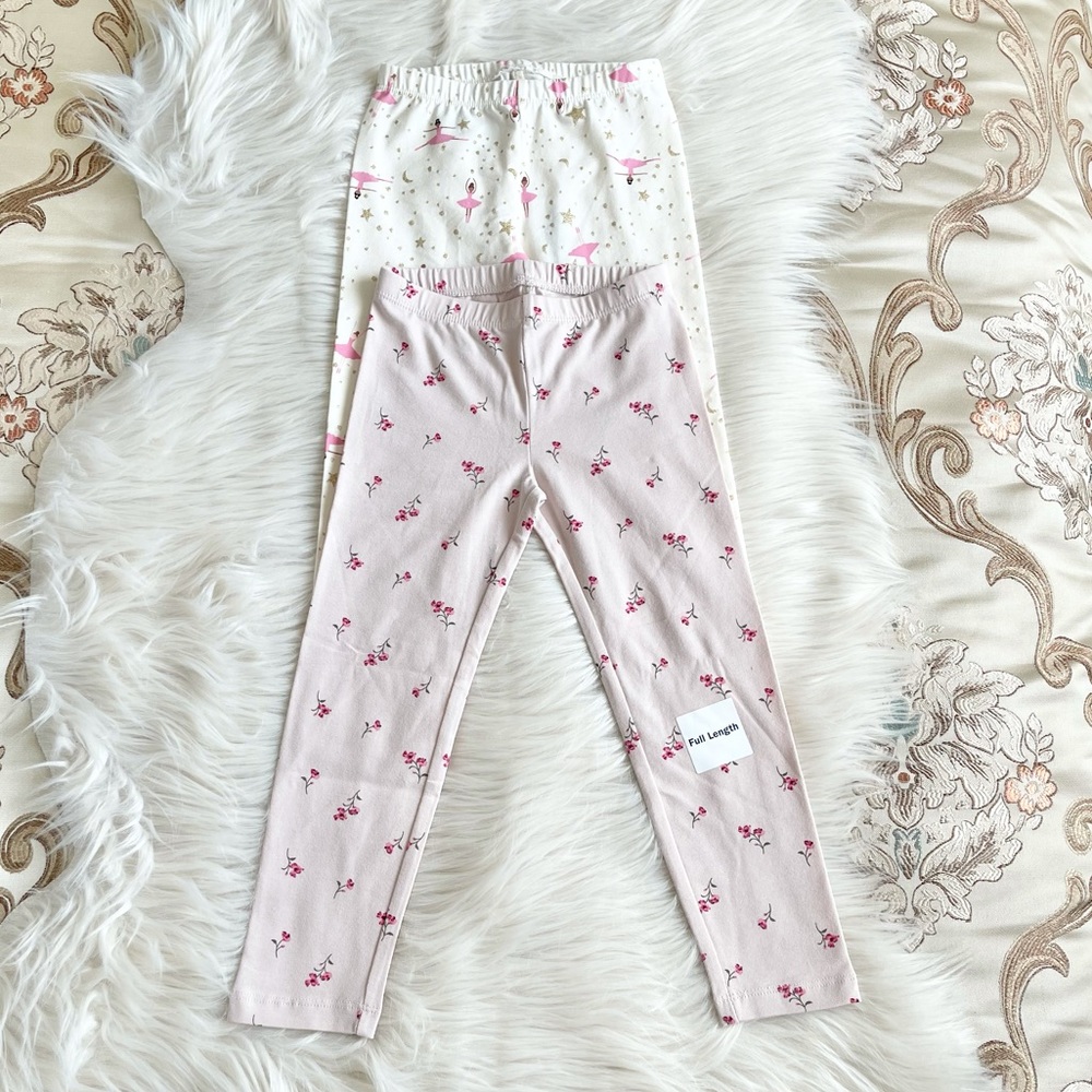 Old Navy Girls Pink Full Length Leggings NWT Sz 4